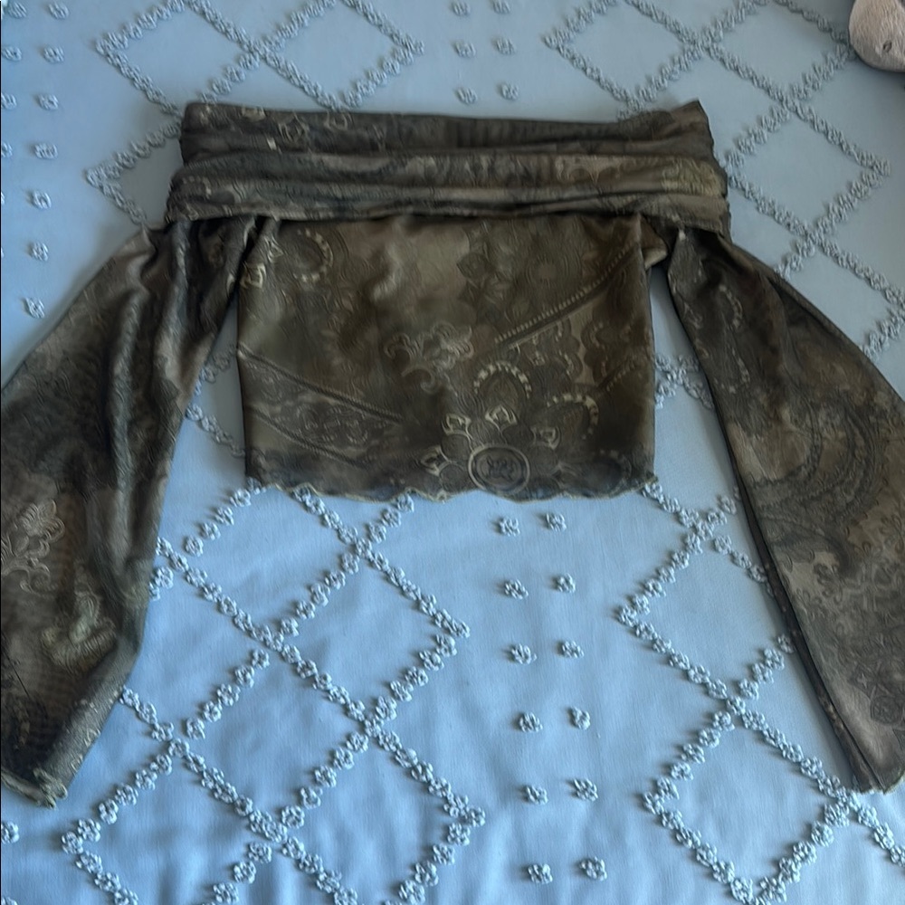 Elegant Olive Green Crop Top